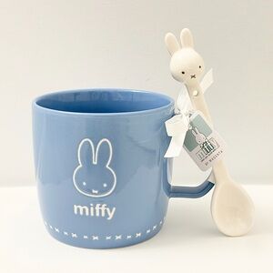 Miffy Blue and White Mug with Spoon
